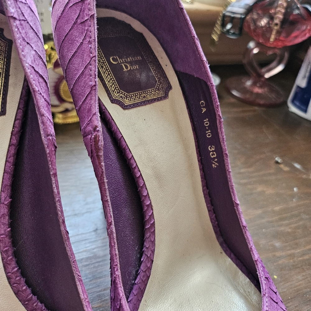 Christian Dior Purple Pumps- Size 38 1/2 - Picture 3 of 7